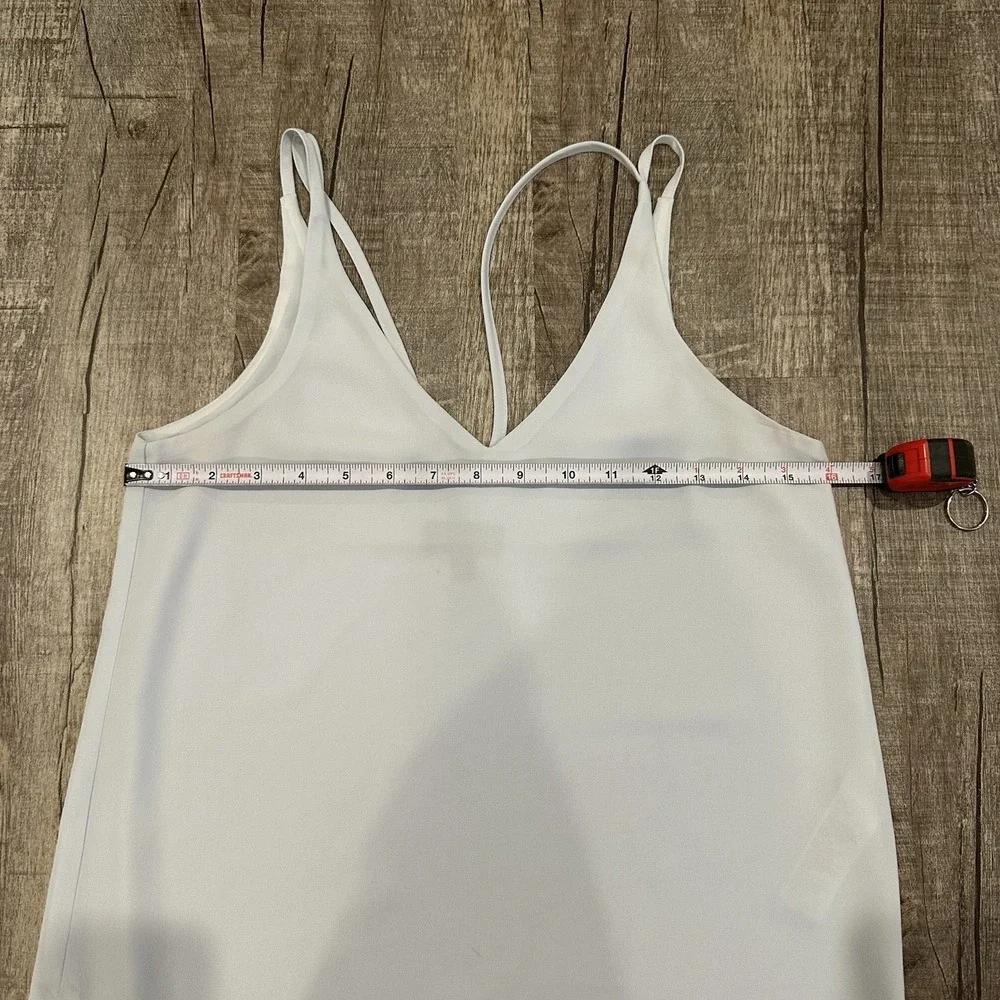 TopShop Lot of 2 Strappy Tank Top V Neck Sleeveless Blue Womens Size 2‎ US - Picture 2 of 13